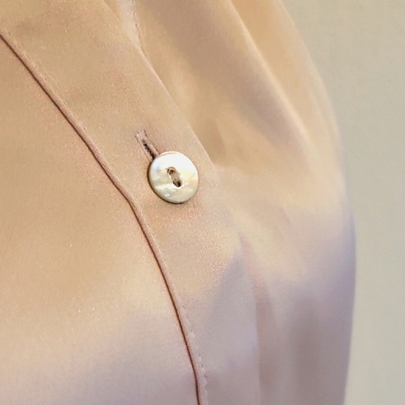 Rachel Zoe Cream Buttoned Mandarin Collar Blouse - Picture 4 of 8